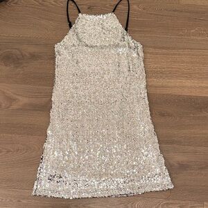Sequin Silver Dress